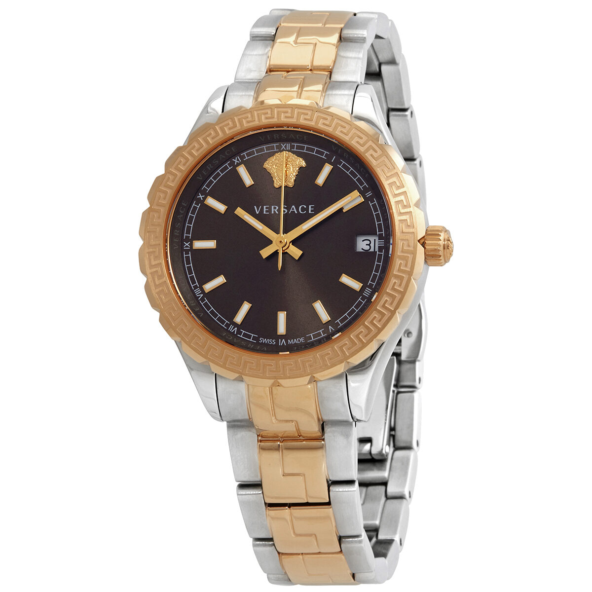 Versace Hellenyium Quartz Brown Dial Ladies Watch V12040015 - BigDaddy Watches