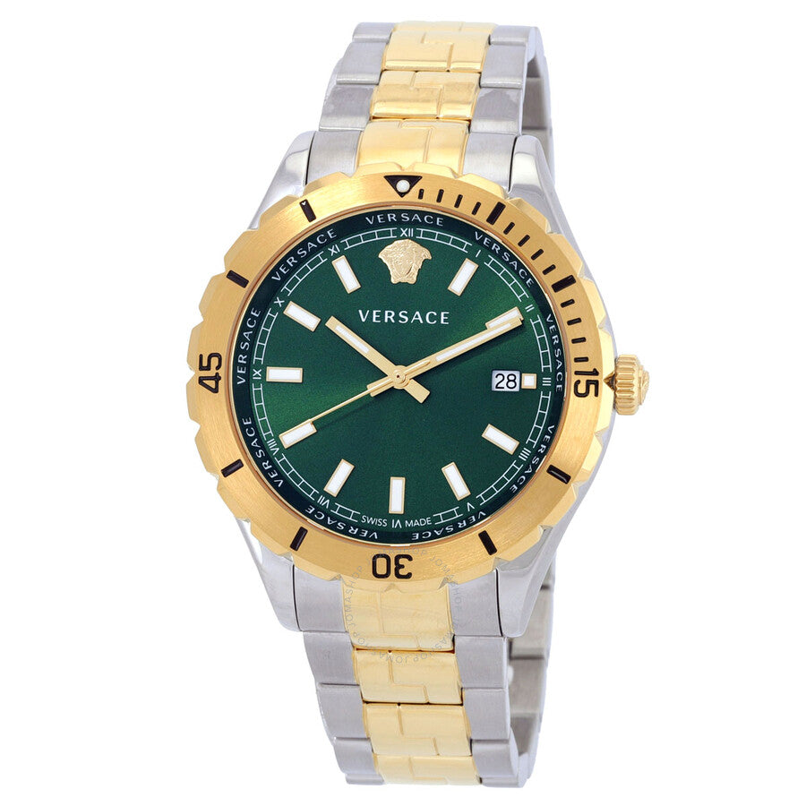 Versace Hellenyium Quartz Green Dial Men's Watch VE3A00720 - Dawson Watches
