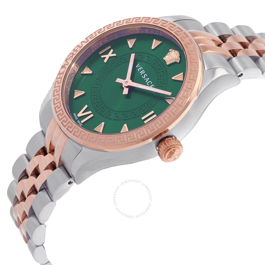 Versace Hellenyium Quartz Green Dial Ladies Watch VE2S00422