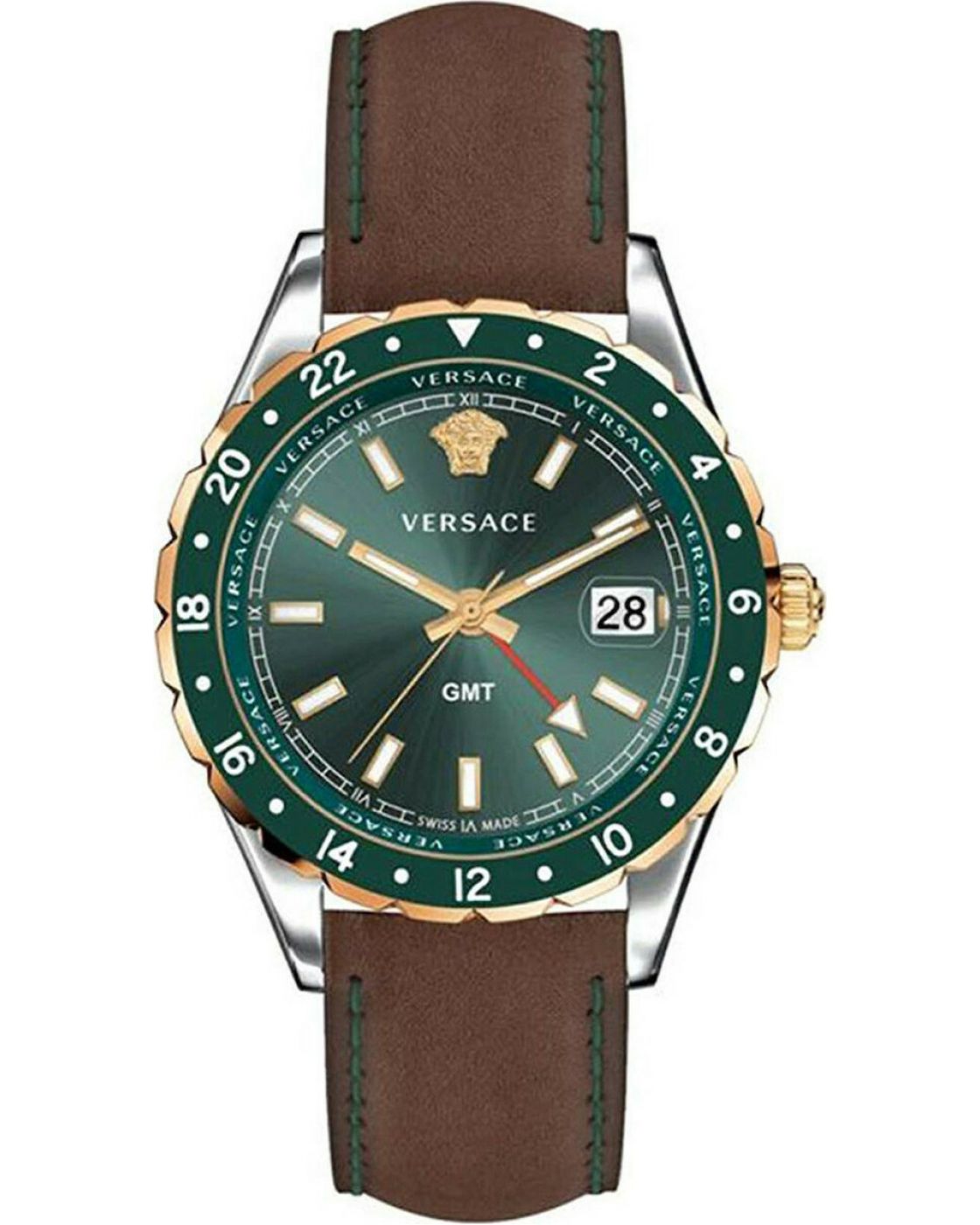 Versace Hellenyium Leather Strap Men's Watch V11090017