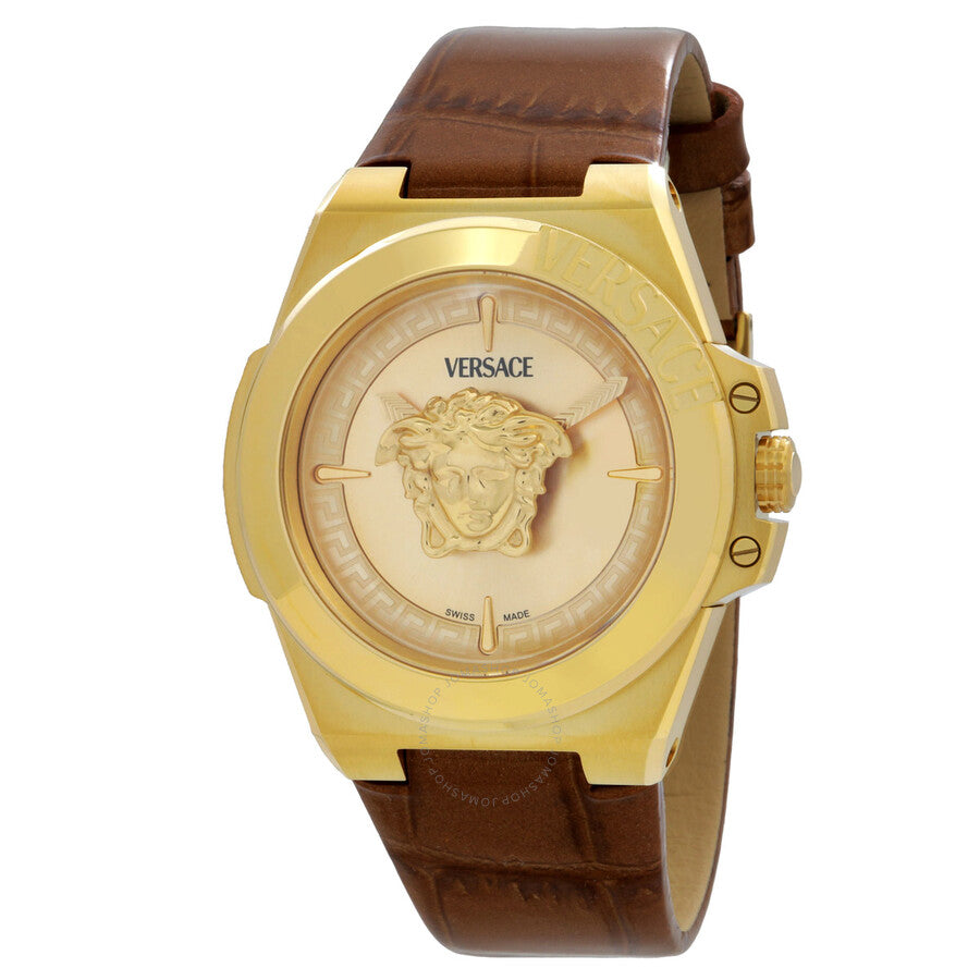 Versace Hera Quartz Gold Dial Ladies Watch VE8D00224 - Dawson Watches