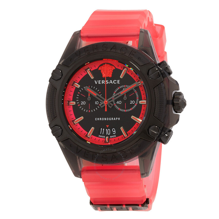 Versace Icon Active Chronograph Quartz Black Dial Men's Watch VEZ700221 - Dawson Watches