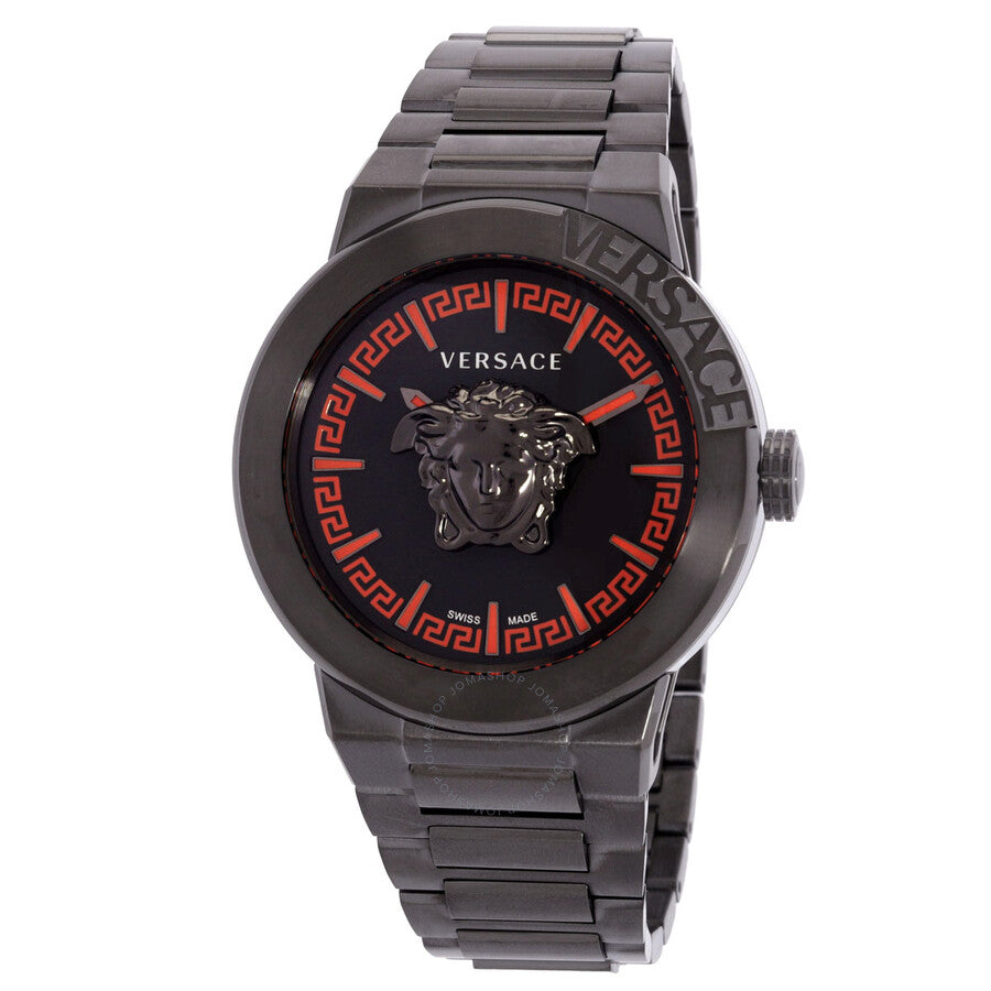 Versace Medusa Infinite Quartz Gunmetal Dial Men's Watch VE7E00723 - Dawson Watches