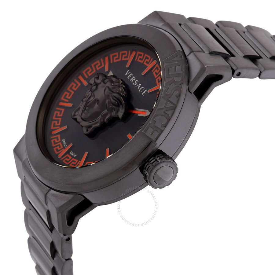 Versace Medusa Infinite Quartz Gunmetal Dial Men's Watch VE7E00723 - Dawson Watches #2