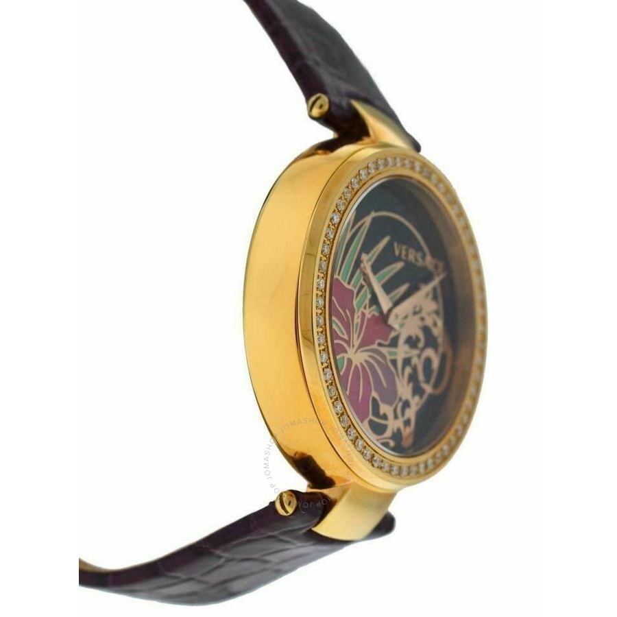 Versace Mystique Hibiscus Quartz Diamond Black Dial Ladies Watch I9Q81D9HI S702 - Dawson Watches #3