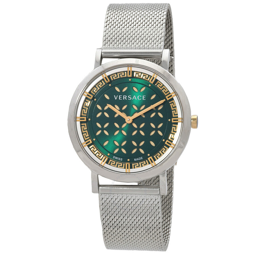 Versace New Generation Quartz Green Dial Ladies Watch VE3M01123 - Dawson Watches