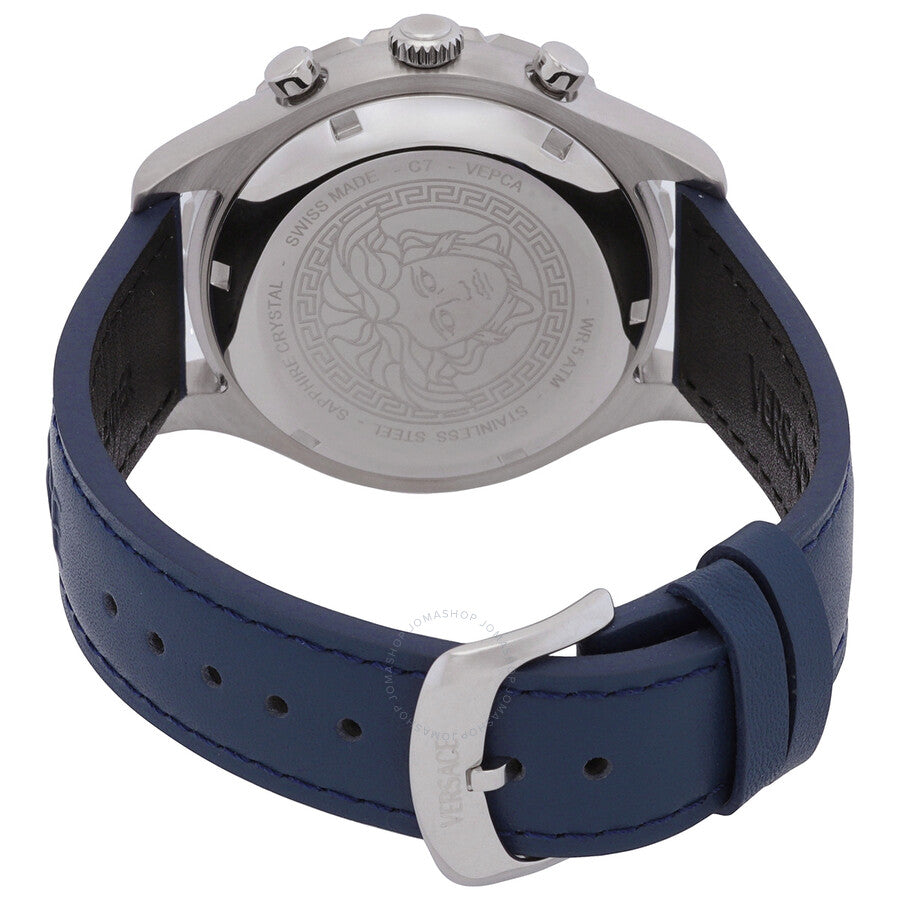 Versace New Hellen Chronograph Quartz Blue Dial Men's Watch VEPCA0124 - Dawson Watches #3