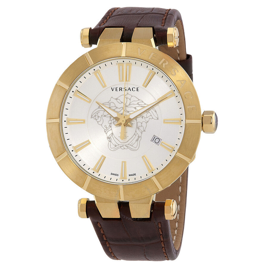 Versace Quartz Silver Dial Men's Watch VE2B00321 - Dawson Watches