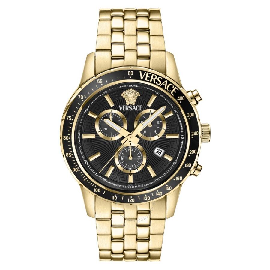 Versace Sport Chrono Quartz Black Dial Men's Watch VEZCA0724 - Dawson Watches
