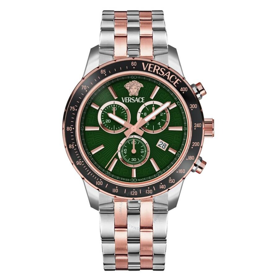 Versace Sport Chrono Quartz Green Dial Men's Watch VEZCA0424 - Dawson Watches