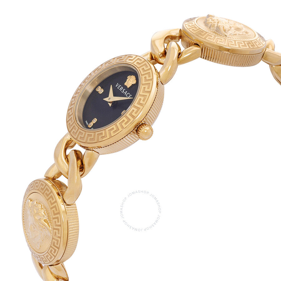 Versace Stud Icon Quartz Diamond Black Dial Ladies Watch VE3C00422 - Dawson Watches #2