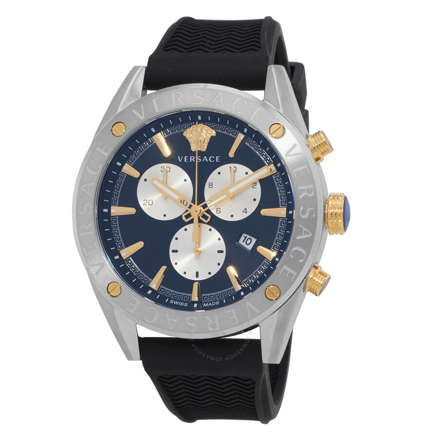 Versace V-Chrono Chronograph Quartz Black Dial Men's Watch VEHB00119 - Dawson Watches