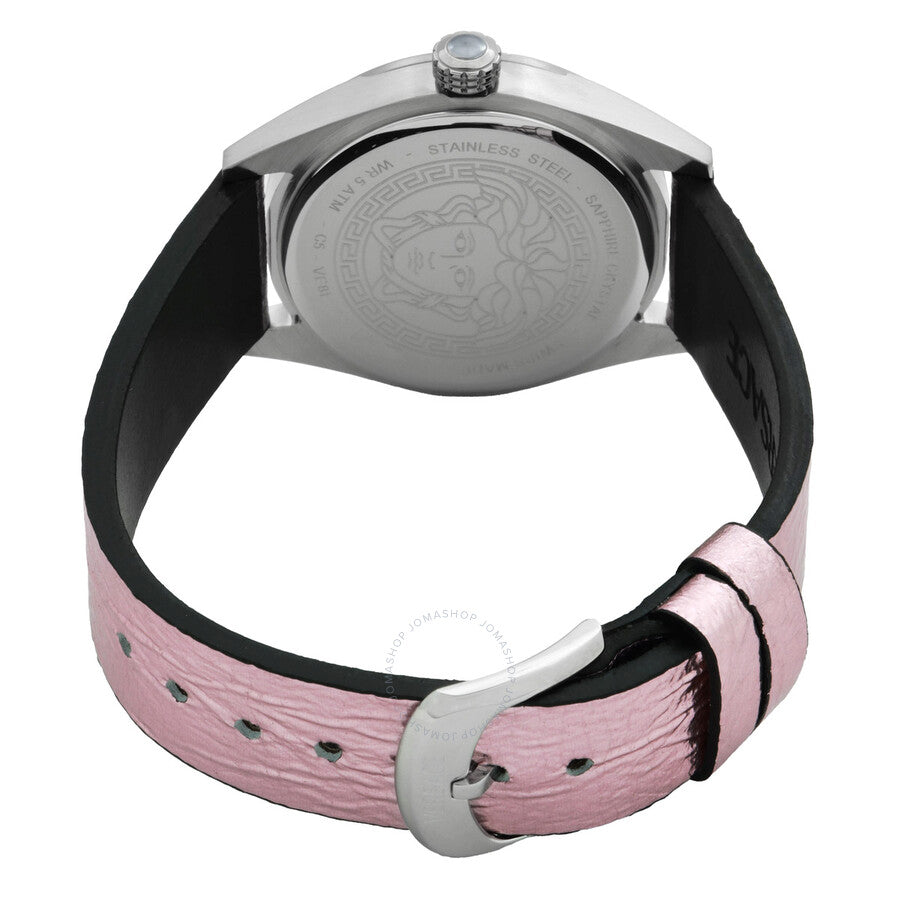 Versace V-Code Quartz Pink Dial Ladies Watch VE8I00124 - Dawson Watches #3