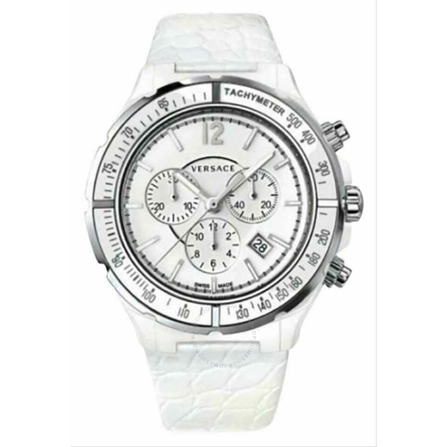 Versace Versace DV Chronograph Quartz White Dial Ladies Watch 28CCS1D001 - Dawson Watches