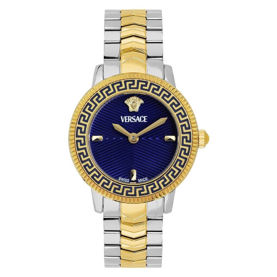 Versace V-Icon Quartz Blue Dial Ladies Watch VEUCA0524 - Dawson Watches