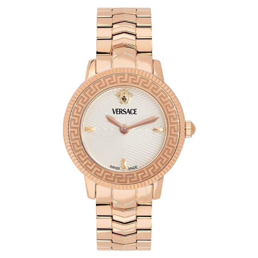Versace V-Icon Quartz White Dial Ladies Watch VEUCA0724 - Dawson Watches