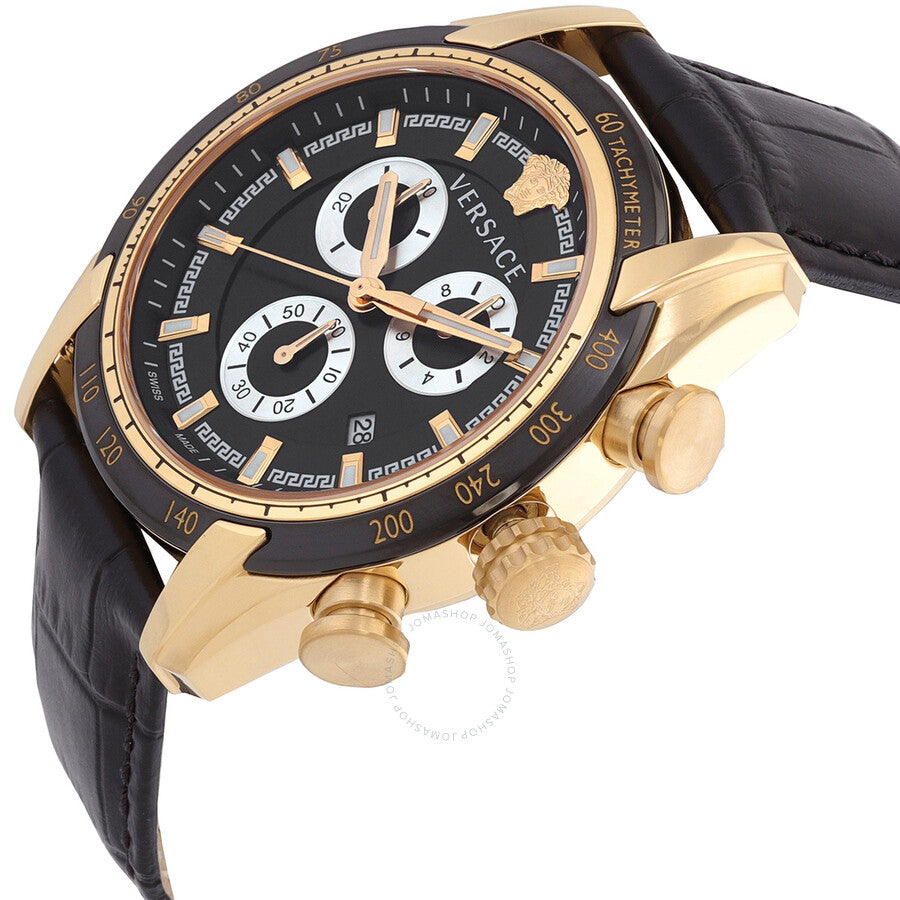 Versace V-Ray Chronograph Quartz Black Dial Men's Watch VE2I00921 - Dawson Watches #2