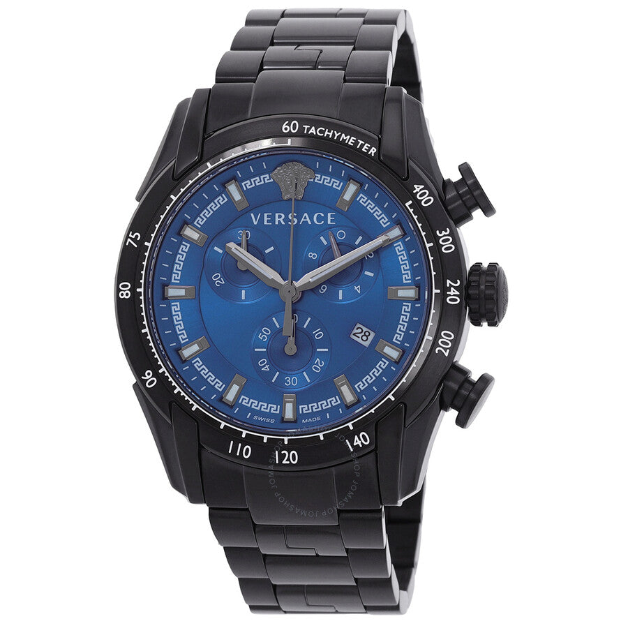 Versace V-Ray Chronograph Quartz Blue Dial Men's Watch VE2I00521 - Dawson Watches