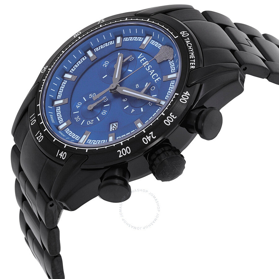 Versace V-Ray Chronograph Quartz Blue Dial Men's Watch VE2I00521 - Dawson Watches #2