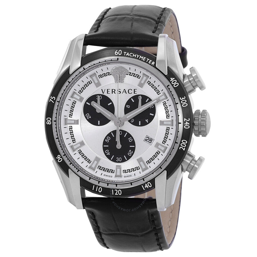 Versace V-Ray Chronograph Quartz Silver Dial Men's Watch VE2I00821 - Dawson Watches