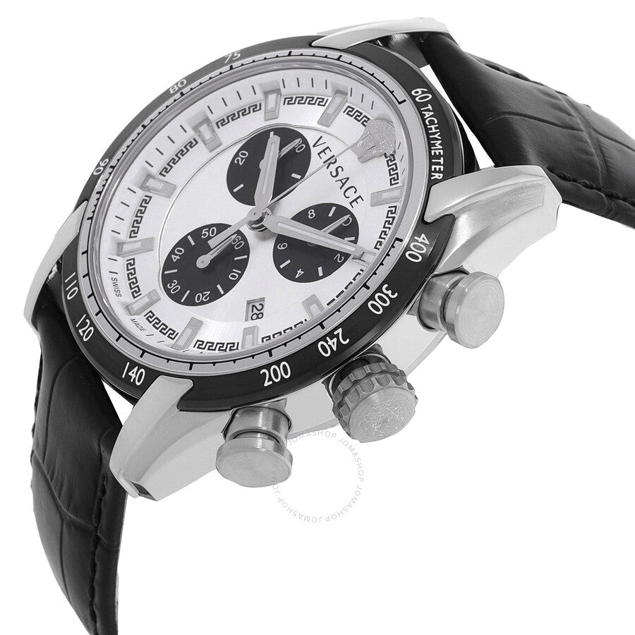 Versace V-Ray Chronograph Quartz Silver Dial Men's Watch VE2I00821 - Dawson Watches #2