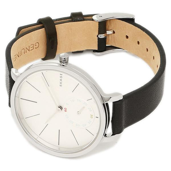 Skagen Hagen White Dial Leather Strap Ladies Watch SKW2435