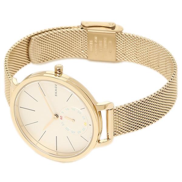 Skagen Hagen White Dial Gold Tone Ladies Watch SKW2436