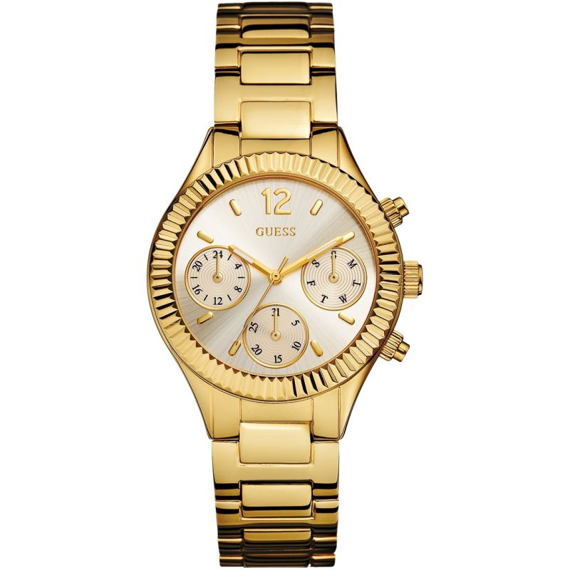 Guess Riviera Champagne Dial All Gold Ladies Watch W0323L2