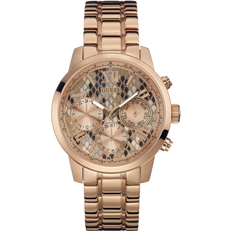 Guess Sunrise Multi-Function Rose Gold Ladies Watch W0330L16