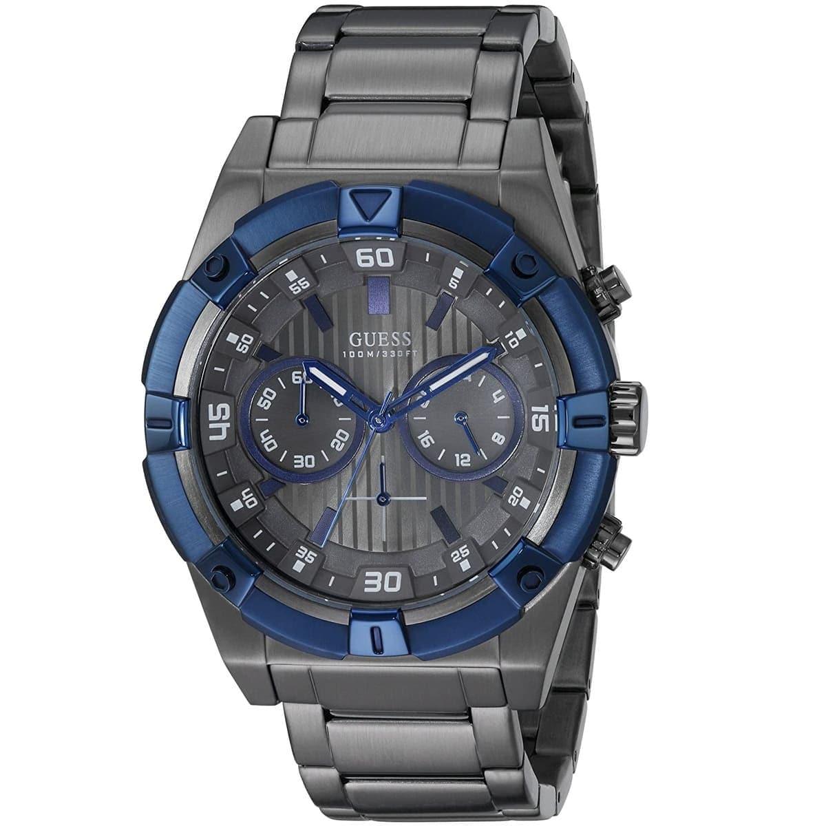 Guess Men’s Analog Stainless Steel Gunmetal Men's Watch  W0377G5 - Dawson Watches