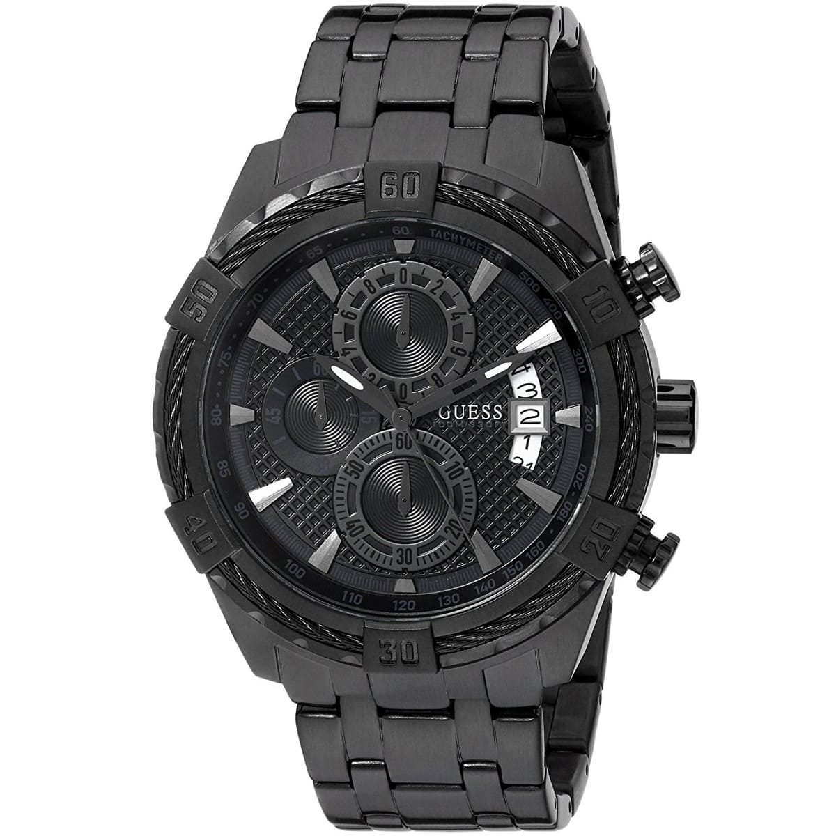 Guess Men’s Chronograph Stainless Steel Black Men's Watch  W0522G2 - Dawson Watches