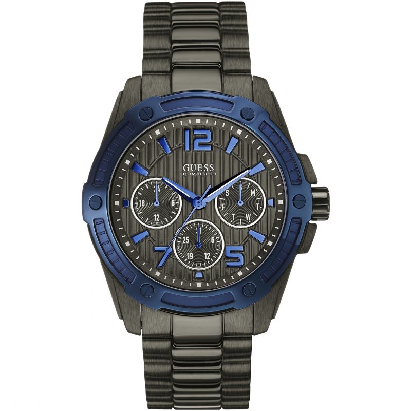 Guess Flagship Multi-function Black Dial Men's Watch W0601G1