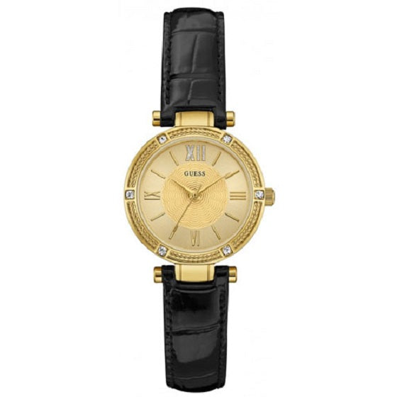 Guess Park Ave South Crystal Gold Dial Ladies Watch W0838L1