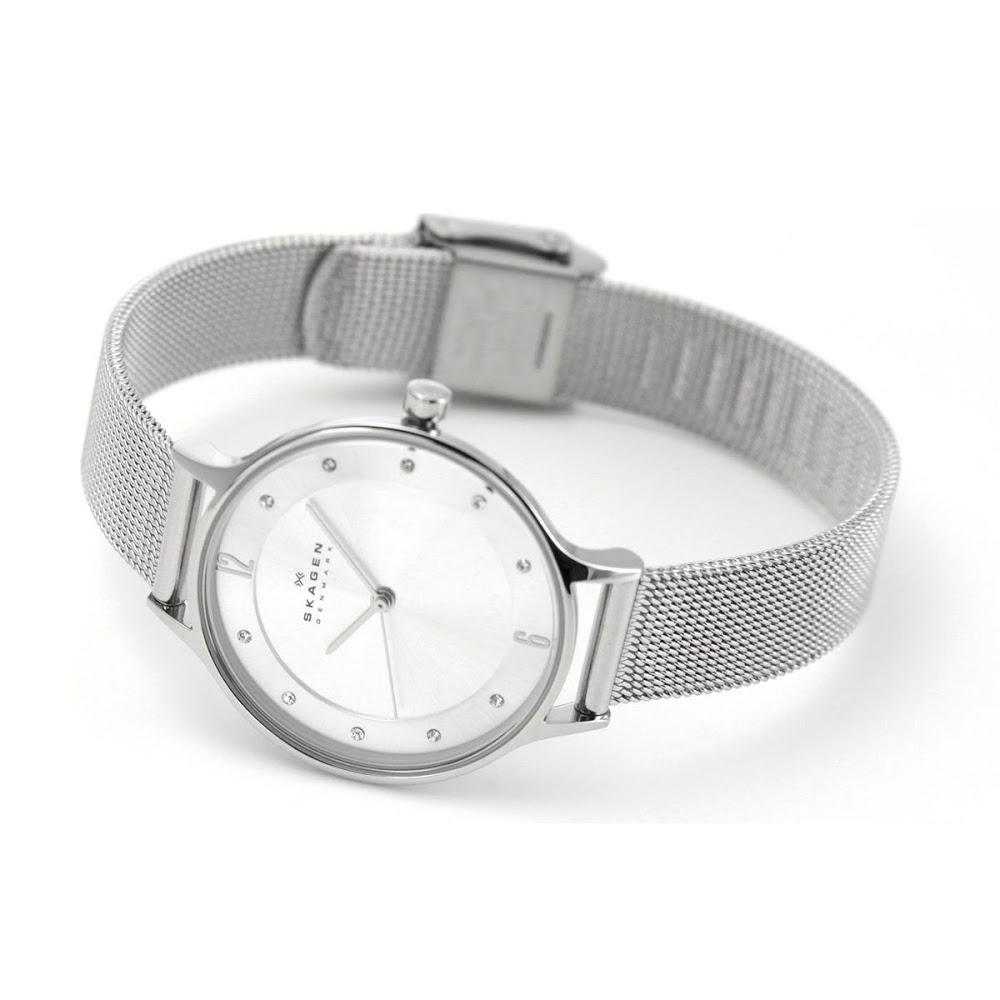 Skagen Anita Silver Dial Stainless Steel Mesh Ladies Watch SKW2149