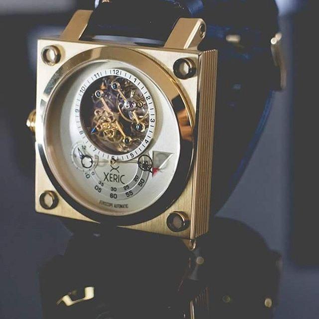 Xeric Xeriscope Squared All Gold Mechanical Watch - Dawson Watches